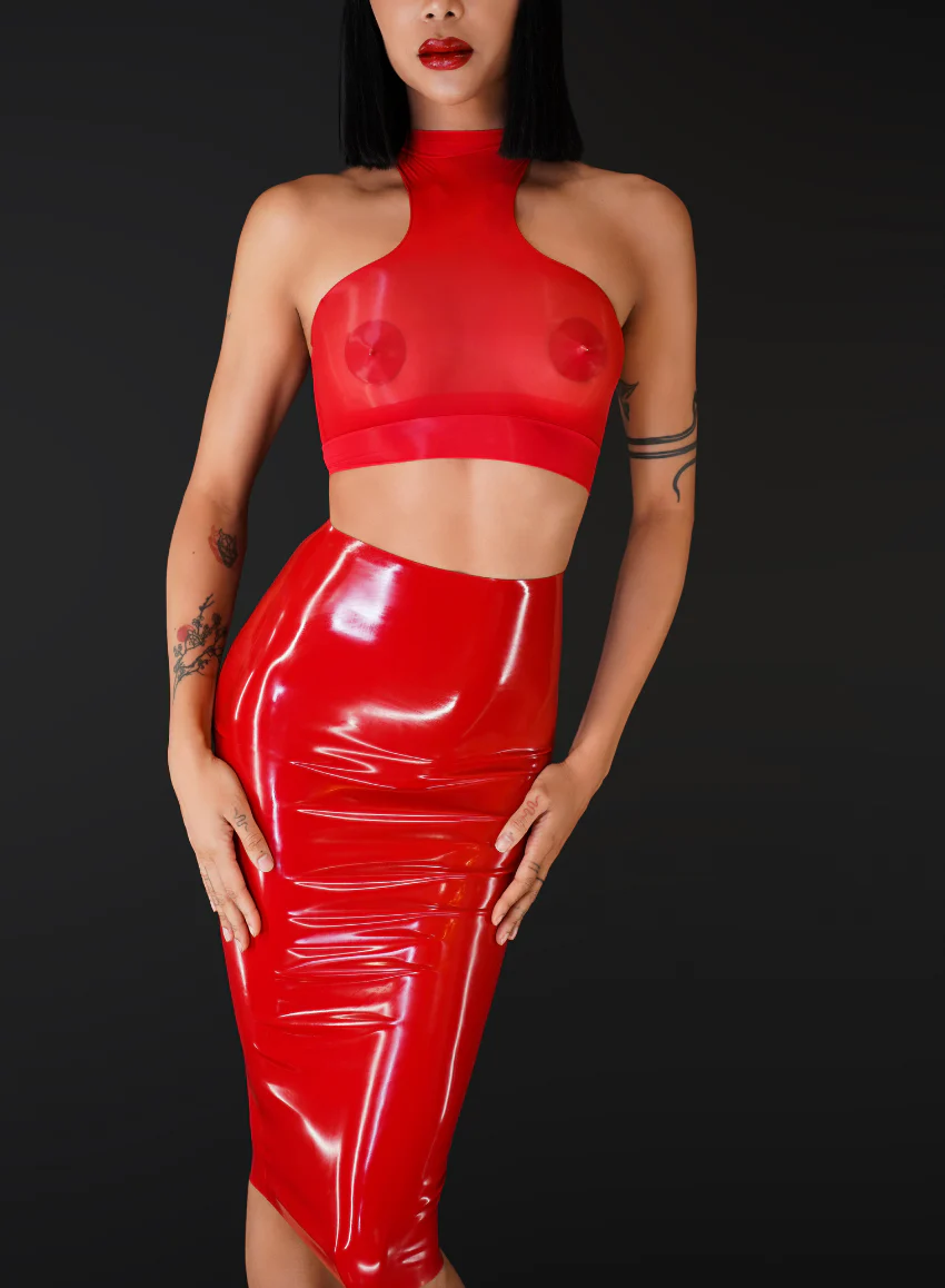 Halo Crop Top - VEX Nylon Edition - READY TO SHIP - Image 7
