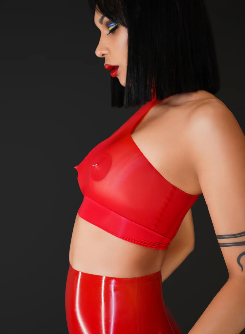 Halo Crop Top - VEX Nylon Edition - READY TO SHIP - Image 9