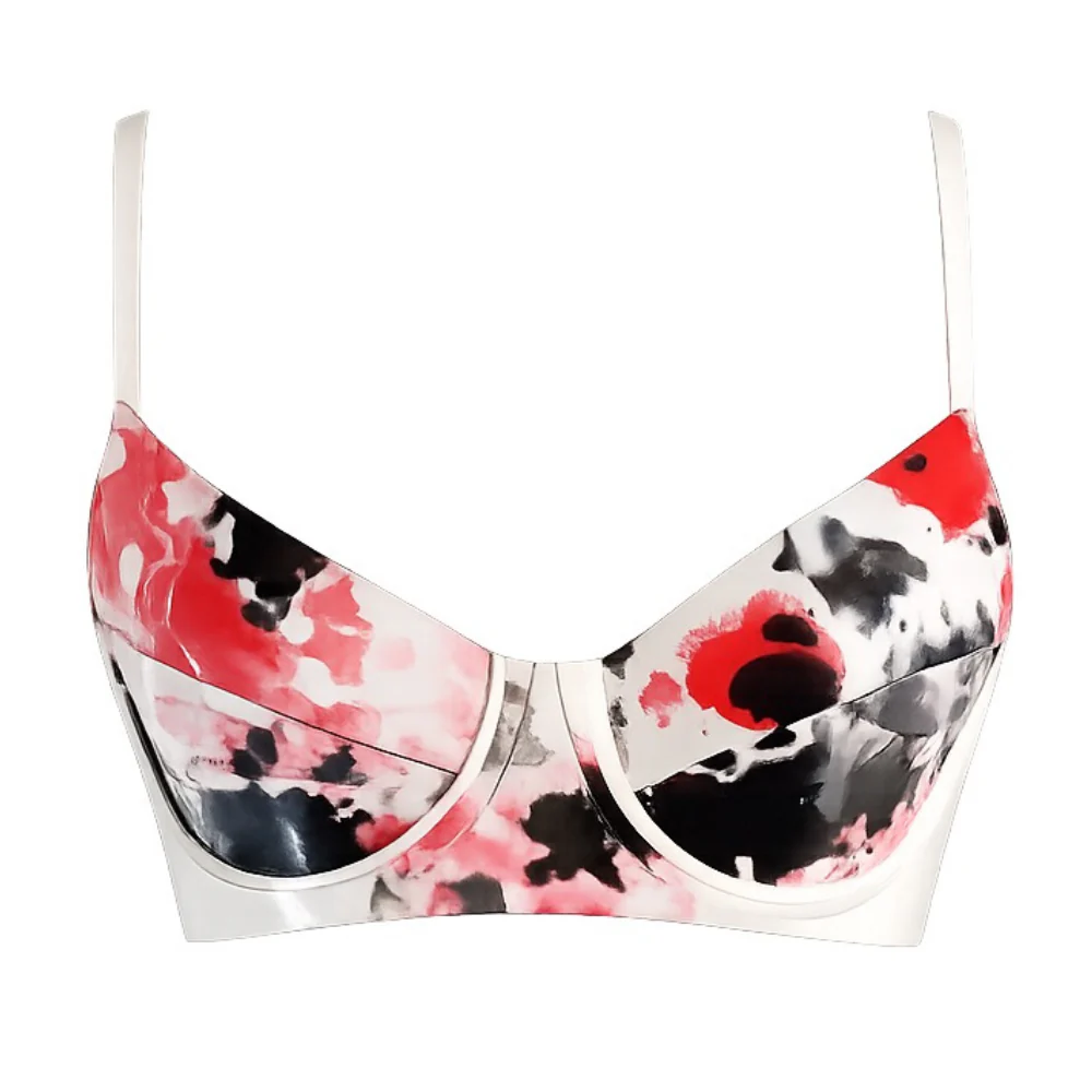 Water Marble Print Underwire Bra READY TO SHIP
