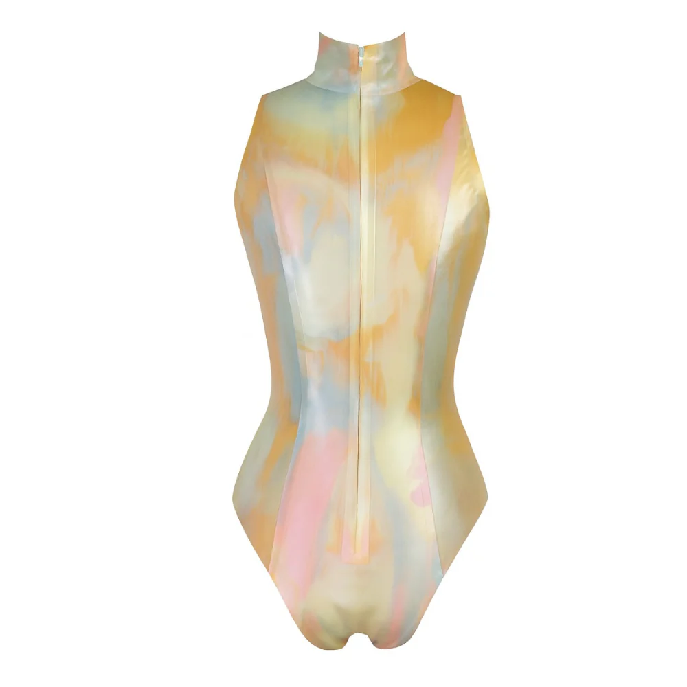 Marble Print Sleeveless Bodysuit READY TO SHIP - Image 3