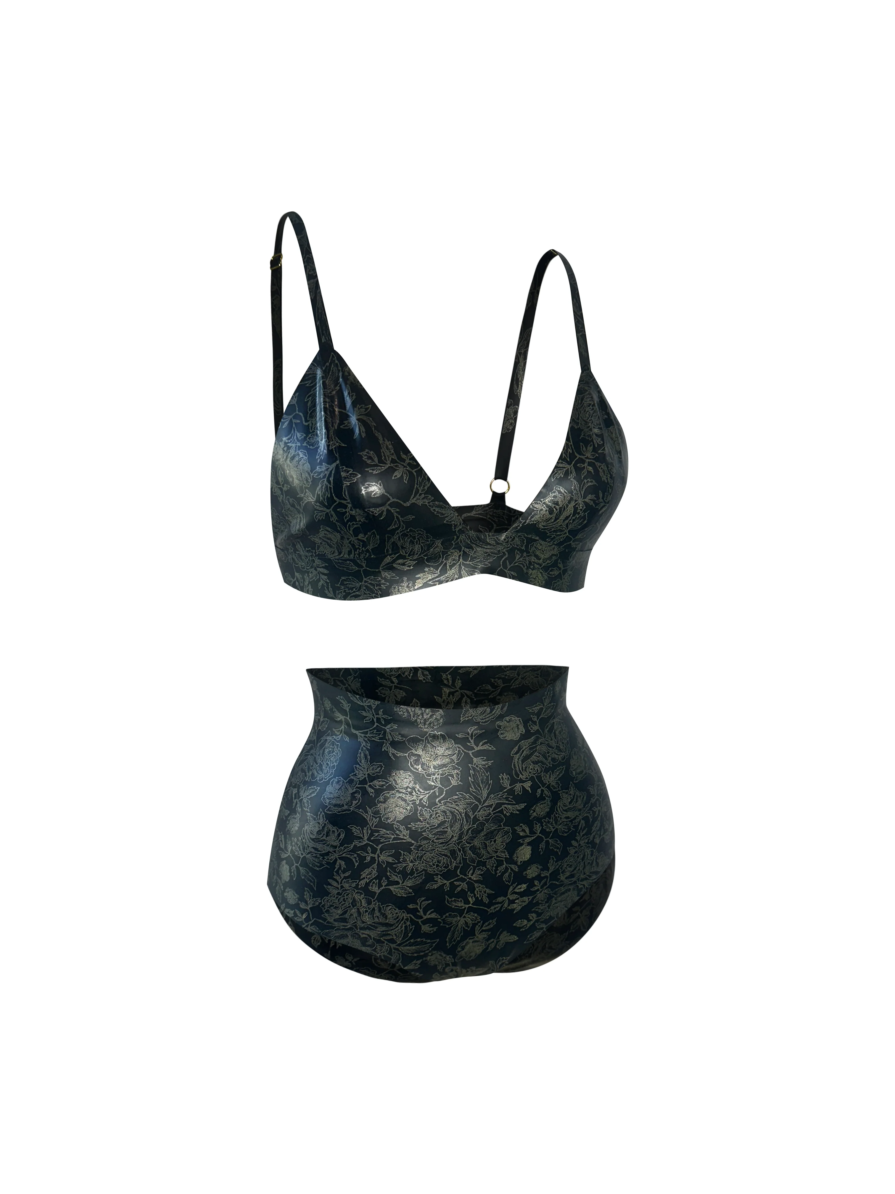 Gold floral Print Knickers READY TO SHIP - Image 2