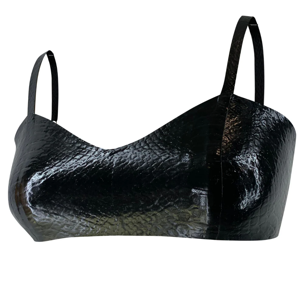 Print Touch Me Bralette Black Snake READY TO SHIP