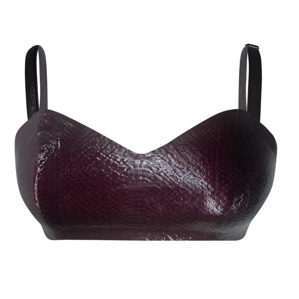 Print Touch Me Bralette Red Snake READY TO SHIP - Image 9