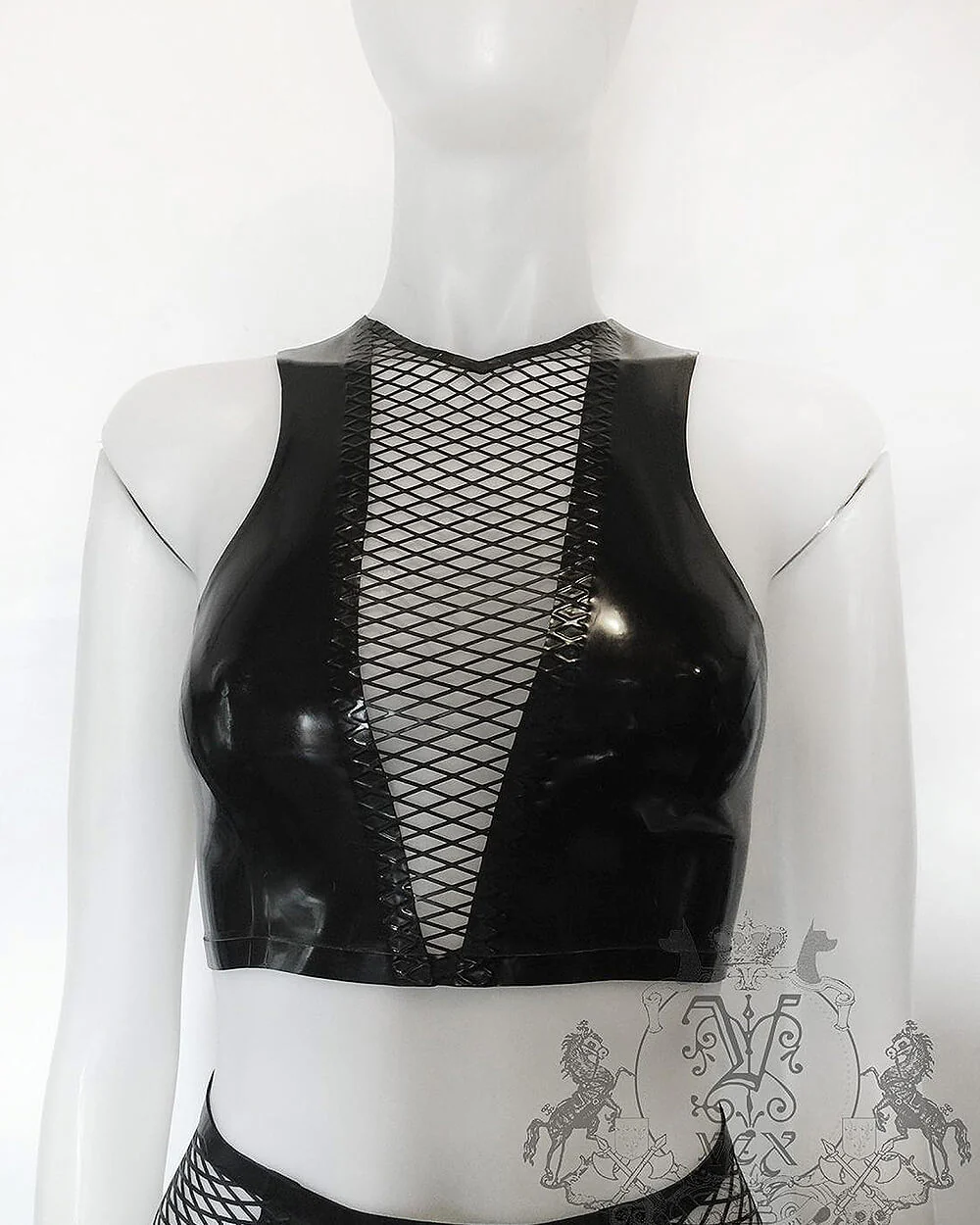 V-Fishnet Crop Top - Image 2
